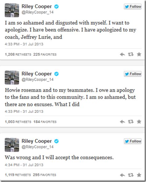 Riley Cooper: A Racist Remark, A Terrific Apology