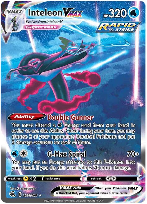 Inteleon VMAX - Fusion Strike #266 Pokemon Card