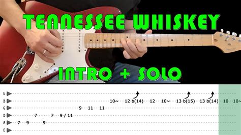 TENNESSEE WHISKEY – Guitar lesson – intro + solo (with tabs) – Chris Stapleton | Guitar ...