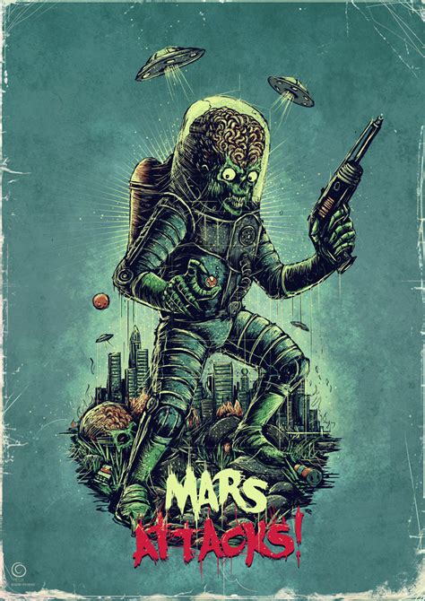 Alternative Movie Poster Movement — Mars Attacks by Bogdan Timchenko