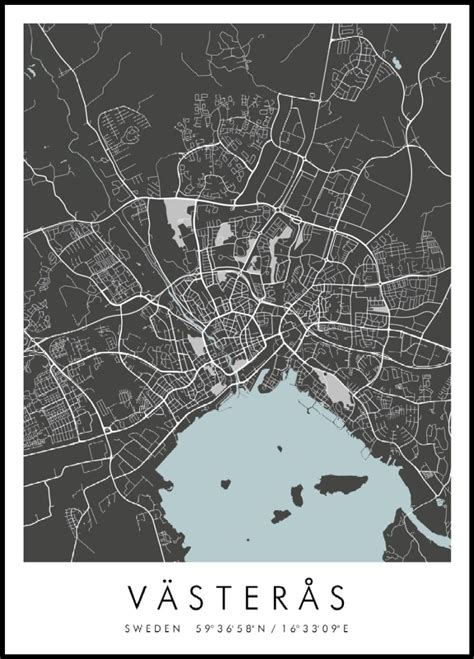 Map of Västerås Poster nr.2 - Posteryard Nederland