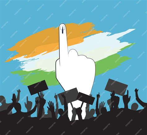 Premium Vector | Voting hand of India election, vector illustration