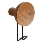 Woud Around wall hanger, large, matt lacquered walnut - black metal ...