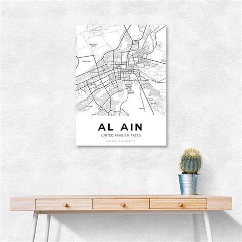 Al Ain City Map Wall Art