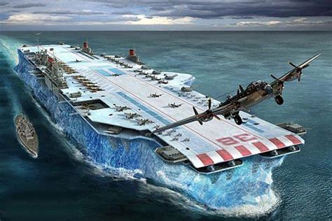 Unsinkable British Aircraft Carrier — On Ice! – Never Was Magazine