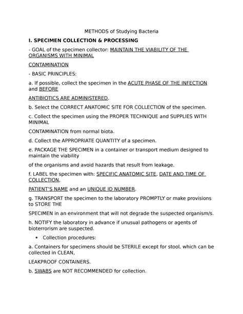 Bacteriology - Methods of Studying Bacteria - METHODS of Studying ...