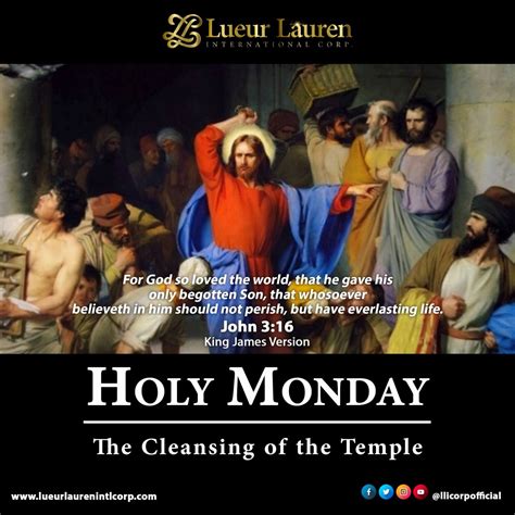 Today is Holy Monday. And on this day, one of the most notable and ...