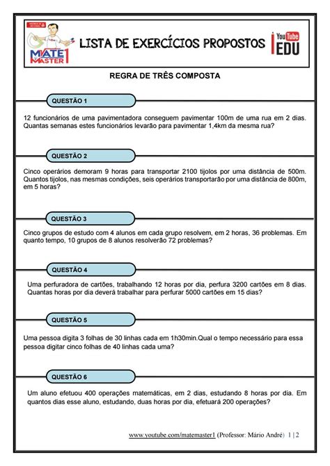 Atividade Regra De Tres Simples - LIBRAIN