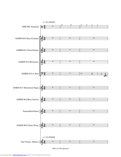 Bidi Bidi Bom Bom music sheet and notes by Selena @ musicnoteslib.com