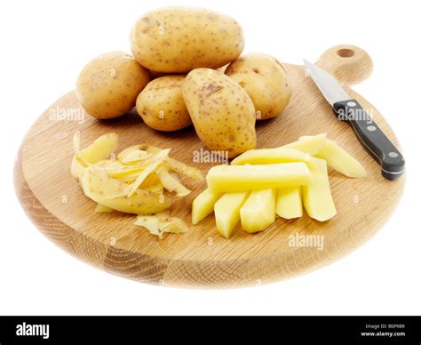 Potato chips making Cut Out Stock Images & Pictures - Alamy