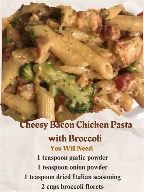 Cheesy Bacon Chicken Pasta with Broccoli – Recipe Whisper