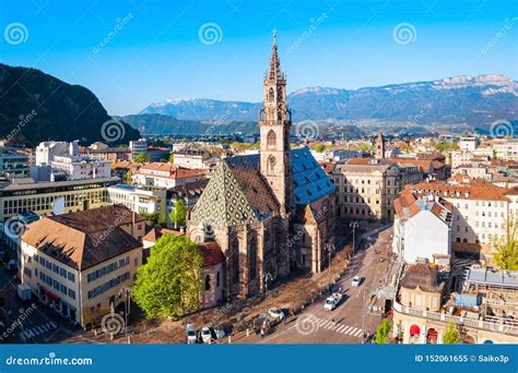 Bolzano Cathedral Aerial Panoramic View Stock Image - Image of bozen, panoramic: 152061655