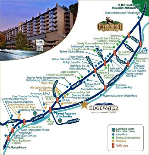 Downtown Gatlinburg Map Printable