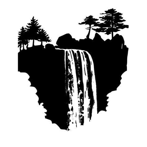 Wonderful Waterfall Silhouette SVG File for Cricut, Silhouette, Laser Machines