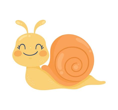 cute snail garden animal 16926890 Vector Art at Vecteezy