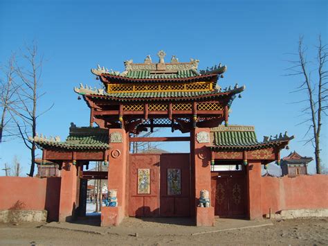 Gate of monastery in Mongolia - Free Stock Photos ::: LibreShot