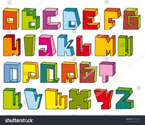 Funny Cartoon / Graffiti Font Stock Vector Illustration 77597023 : Shutterstock