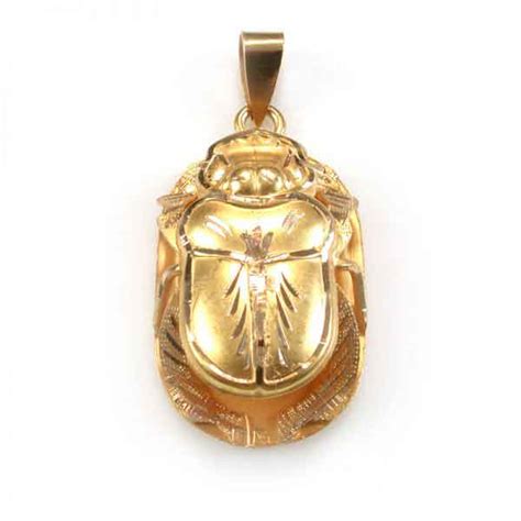 18K Gold Scarab Pendant - Egyptian jewelry - Egypt7000