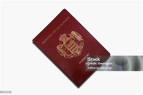 Monegasque Passport Isolated On A White Background Stock Photo - Download Image Now - Biometrics ...