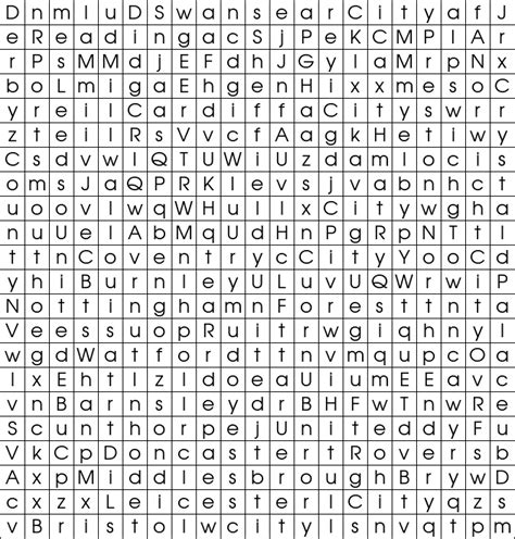 Free Word Searches - Championship
