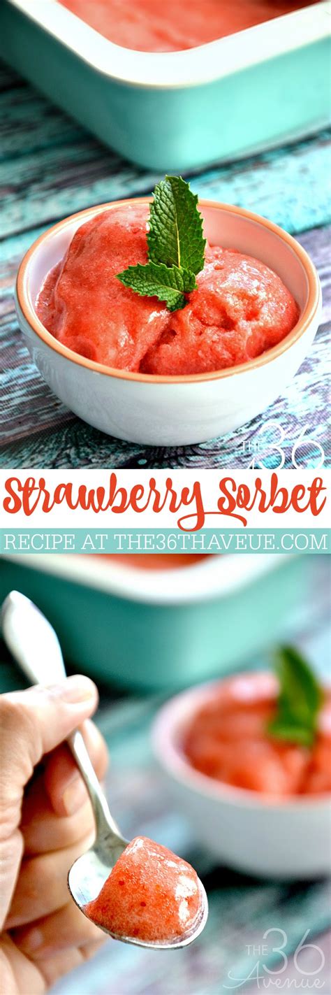 Strawberry Sorbet Recipe | The 36th AVENUE