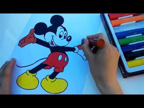 Mickey Mouse - Invatam sa-l coloram | Desene animate cu personaje Disney - YouTube