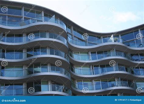 Curved apartment building stock image. Image of building - 1791417