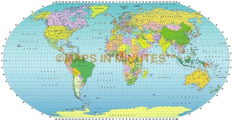 medium scale digital vector robinson world map in illustrator cs.