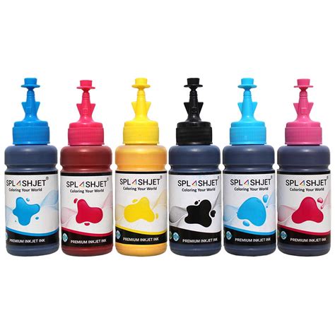 Splashjet Sublimation Ink for Epson Printer L805, L800, L1800, L850 Printers - 6 Colour - (C/M/Y ...