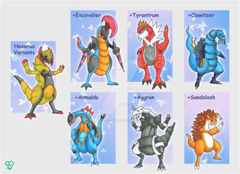 Haxorus Variants by future--art on DeviantArt