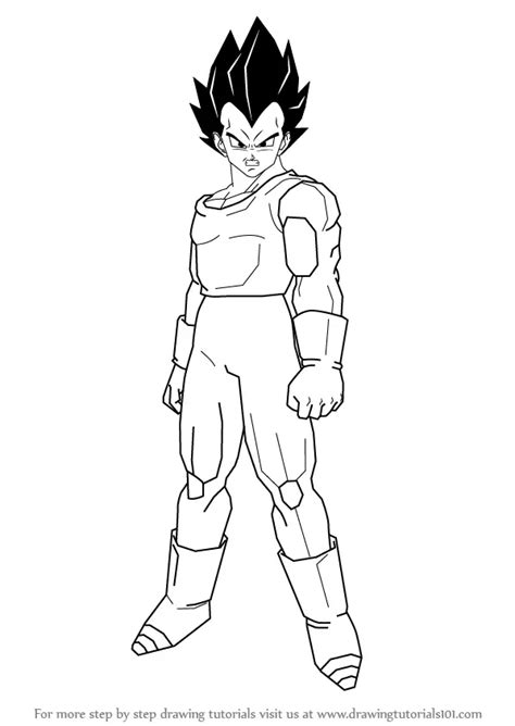 How to Draw Vegeta from Dragon Ball Z (Dragon Ball Z) Step by Step ...