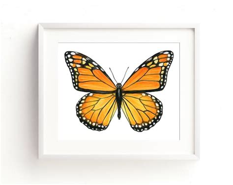 Monarch Butterfly II Watercolor Fine Art Print - Etsy