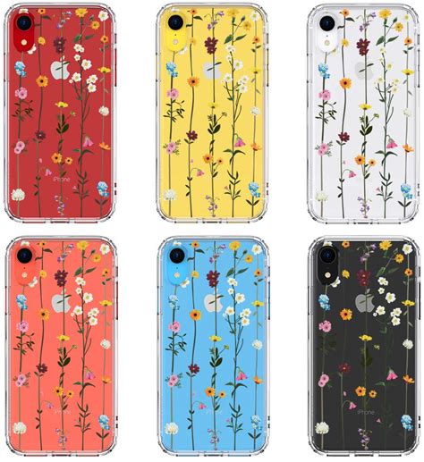 MOSNOVO iPhone XR Case, Clear iPhone XR Case, Wildflower Floral Flower Pattern C - Cases, Covers ...