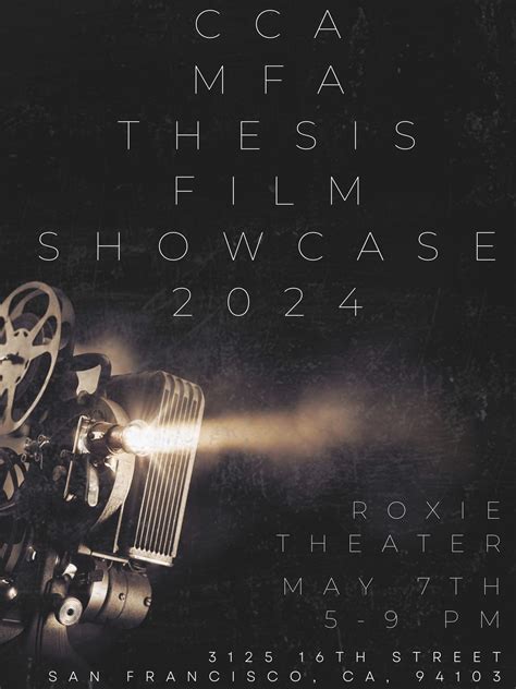 CCA MFA THESIS FILM SHOWCASE 2024 - CCA Portal