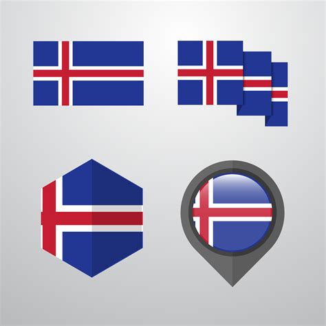 Iceland flag design set vector 14033508 Vector Art at Vecteezy