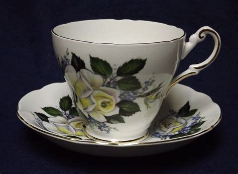 Regency English Bone China "Roses and Violets" Footed Tea Cup and ...