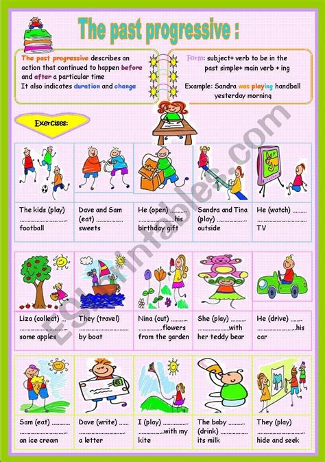 the past progressive - ESL worksheet by ben 10