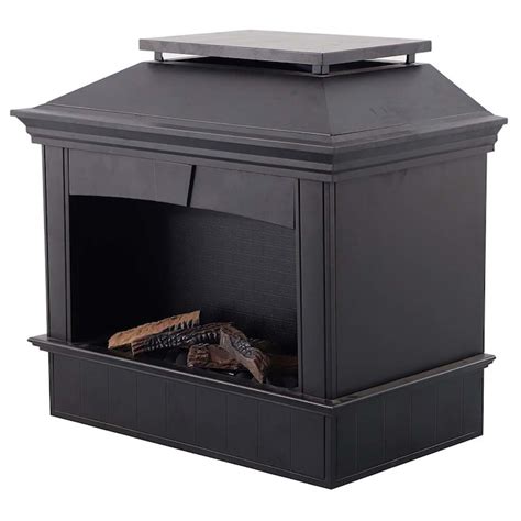 Allen + Roth Outdoor Gaz Fireplace 40,000 BTU Steel - Black FHTS80246-1 | Réno-Dépôt