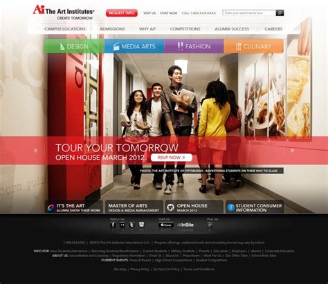 The Art Institutes - Homepage redesign by Aart Balk, via Behance | Web ...