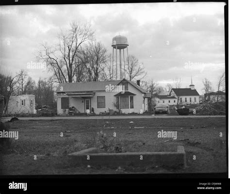 Tornado damage town Black and White Stock Photos & Images - Alamy