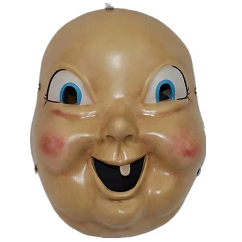 New Happy Death Day Cosplay Mask Creepy Baby Doll Mask Resin Hallween Horror Cosplay Props Full ...