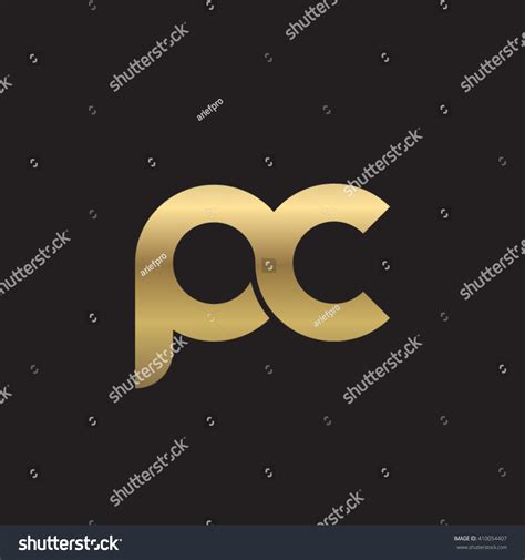 Initial Letter Pc Linked Round Lowercase: vector de stock (libre de regalías) 410054407 ...