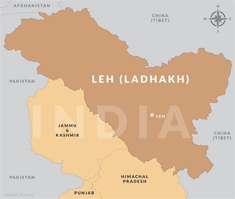 Premium Vector | Union territory of ladakh india with capital city leh ...