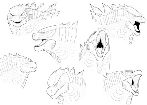 Godzilla Head Art