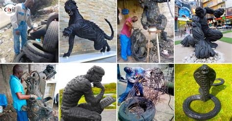 How To Turn Old Tires Into Amazing Works Of Art | Engineering Discoveries