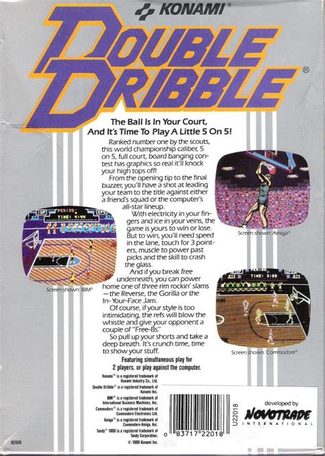 Double Dribble cover or packaging material - MobyGames