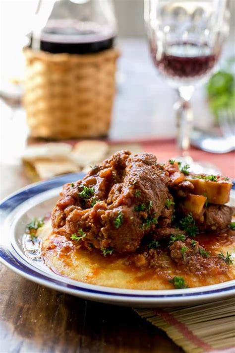 Osso Bucco in Red Wine Salsa with Soft Polenta | Pork osso bucco recipe ...