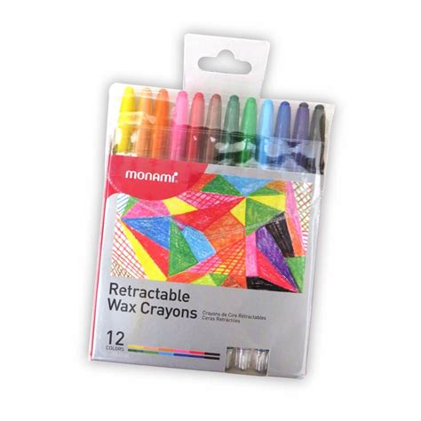 Monami Retractable Crayons 12's