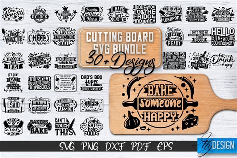 Cutting Board SVG Bundle | Kitchen Design SVG | Funny Quotes (1880273) | SVGs | Design Bundles