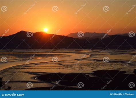 Sunset of Reeds Field in Suncheon Bay Stock Photo - Image of swamp, field: 38744094